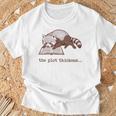 Bookish Red Panda Reading Fiction Book Vintage Bookworms Premium Tri-Blend T-Shirt Gifts for Old Men