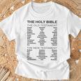The Books Of The Bible Old And New Testament Complete List T-Shirt Gifts for Old Men
