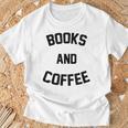 Books And Coffee Reading Lover T-Shirt Gifts for Old Men Books And Coffee Reading Lover T-Shirt Gifts for Old Men