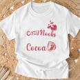 Books Cozy Nooks And Hot Cocoa Cute Fall Booklover T-Shirt Gifts for Old Men