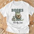 Books Fuel My Soul T-Shirt Gifts for Old Men