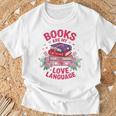 Books Are My Love Language Retro Bookish Pink Valentine T-Shirt Gifts for Old Men Books Are My Love Language Retro Bookish Pink Valentine T-Shirt Gifts for Old Men
