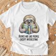 Books Are Like People Except Interesting Bookworm Reader T-Shirt Gifts for Old Men