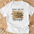 Books Are My Therapy Vintage Book Lover Daisy Art T-Shirt Gifts for Old Men Books Are My Therapy Vintage Book Lover Daisy Art T-Shirt Gifts for Old Men