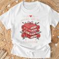 Books Are My Valentine Book Lover Heart Matching Party T-Shirt Gifts for Old Men