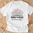 Born To Read Forced To Socialize For Book Lovers T-Shirt Gifts for Old Men