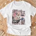Born To Read Forced To Work Booklover -Adults Book Lovers Casual Grey Small T-Shirt Gifts for Old Men