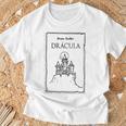 Bram Stoker's Dracula 1897 Original Book Cover Line Art T-Shirt Gifts for Old Men Bram Stoker's Dracula 1897 Original Book Cover Line Art T-Shirt Gifts for Old Men