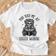 Buy Me Books And Tell Me To STFUATTDLAGG Outfits Spicy Smutty Book Reader You Had Me At Trigger Warning T-Shirt Gifts for Old Men