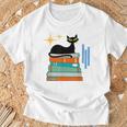 Cat And Books Retro Midcentury Mid Century Aesthetic T-Shirt Gifts for Old Men Cat And Books Retro Midcentury Mid Century Aesthetic T-Shirt Gifts for Old Men