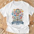 Color Our World Summer Reading 2025 Book Wildflowers T-Shirt Gifts for Old Men
