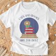 Cute CATS AND BOOKS ARE THE BEST SNOW GLOBE T-Shirt Gifts for Old Men Cute CATS AND BOOKS ARE THE BEST SNOW GLOBE T-Shirt Gifts for Old Men
