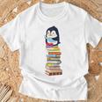 Cute Reading Penguin Women's Tops Book Lovers T-Shirt Gifts for Old Men Cute Reading Penguin Women's Tops Book Lovers T-Shirt Gifts for Old Men