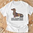 Dachshund Dog Dachshund Decor Books Nerds Dachshund T-Shirt Gifts for Old Men Dachshund Dog Dachshund Decor Books Nerds Dachshund T-Shirt Gifts for Old Men