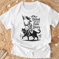 Defend Your Local Public Library Cat Knight Book Lover T-Shirt Gifts for Old Men