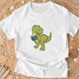 Dinosaur Book LoverRex Sad Arms Too Short To Reader Premium Tri-Blend T-Shirt Gifts for Old Men