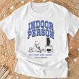 DOAWK Indoor Person Eat Sleep Game Repeat Book Series T-Shirt Gifts for Old Men
