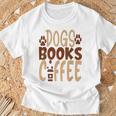 Dogs Books Coffee Lover T-Shirt Gifts for Old Men Dogs Books Coffee Lover T-Shirt Gifts for Old Men