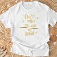 Don’t Make Me Use My Wand Wizard Teacher Magic Fiction Book T-Shirt Gifts for Old Men