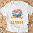 Donut Stop Reading Cute Book Reader Bookworm Donut Day T-Shirt Gifts for Old Men