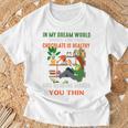In My Dream World Books Are Free Chocolates Is Healthy Premium Tri-Blend T-Shirt Gifts for Old Men