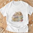 Easily Distracted By Books And Cats T-Shirt Gifts for Old Men Easily Distracted By Books And Cats T-Shirt Gifts for Old Men