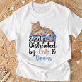 Easily Distracted By Cats And Books For Cat Lovers Men Women Kids T-Shirt Gifts for Old Men Easily Distracted By Cats And Books For Cat Lovers Men Women Kids T-Shirt Gifts for Old Men