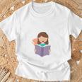 Easily Distracted By Cats And Books Girl Tee T-Shirt T-Shirt Gifts for Old Men