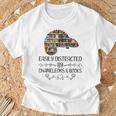 Easily Distracted By Chameleons And Books T-Shirt Gifts for Old Men