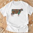 Easily Distracted By Cows & Books Lover Heifer Farm T-Shirt Gifts for Old Men