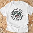 Easily Distracted By Dragons & Books T-Shirt Gifts for Old Men