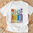Equality Books Wildflower Rainbow LGBT Lesbian Gay Pride T-Shirt Gifts for Old Men Equality Books Wildflower Rainbow LGBT Lesbian Gay Pride T-Shirt Gifts for Old Men