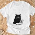 First Of All I’m A Delight Cute Cat Books Coffee Humor T-Shirt Gifts for Old Men