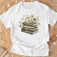 Floral Boho Flowers Books Camo Teacher Wildflowers Reading T-Shirt Gifts for Old Men Floral Boho Flowers Books Camo Teacher Wildflowers Reading T-Shirt Gifts for Old Men