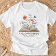 Floral Book A New Chapter Begins Retired Teacher Retirement T-Shirt Gifts for Old Men