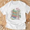 Flourish Dream Thrive Floral Books For Book Lovers T-Shirt Gifts for Old Men