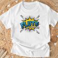 Flute Is My Superpower Flautist Comic Book Style T-Shirt Gifts for Old Men