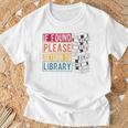 If Found Please Return To Library Retro Book Library T-Shirt Gifts for Old Men If Found Please Return To Library Retro Book Library T-Shirt Gifts for Old Men
