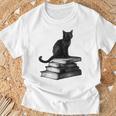 Goth Mystical Gothic Books & Cat T-Shirt Gifts for Old Men Goth Mystical Gothic Books & Cat T-Shirt Gifts for Old Men