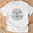 Grey Just One More Chapter Bookish Book Reading Grey T-Shirt Gifts for Old Men