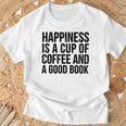 Happiness Is A Cup Of Coffee And A Good Book Reading T-Shirt Gifts for Old Men Happiness Is A Cup Of Coffee And A Good Book Reading T-Shirt Gifts for Old Men