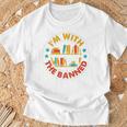 I'm With The Banned Books I Survived Reading Banned Books T-Shirt Gifts for Old Men