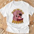 I'm Just Here ForThe BOOOKS Zombie Dog Reading a Book Men Women Kids T-Shirt Gifts for Old Men