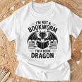 I'm Not a Bookworm I'm a Book Dragon For Fantasy Lovers Premium Tri-Blend T-Shirt Gifts for Old Men