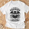 I'm Not a Bookworm I'm a Book Dragon Fantasy Readers Fun T-Shirt Gifts for Old Men I'm Not a Bookworm I'm a Book Dragon Fantasy Readers Fun T-Shirt Gifts for Old Men