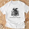 It’s Too Nonfictiony Outside Tee – Fantasy Bookish T-Shirt Gifts for Old Men