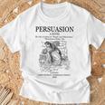 Jane Austen Persuasion Book Cover Classic Literature T-Shirt Gifts for Old Men