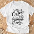 Jesus Coffee Another Chapter Christian Books Faith T-Shirt Gifts for Old Men Jesus Coffee Another Chapter Christian Books Faith T-Shirt Gifts for Old Men
