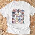 Just A Girl Who Loves Books Bookshelf Female Book Lovers T-Shirt Gifts for Old Men Just A Girl Who Loves Books Bookshelf Female Book Lovers T-Shirt Gifts for Old Men