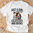 Just A Girl Who Loves Calico Cats And Books Minimal Tee T-Shirt Gifts for Old Men Just A Girl Who Loves Calico Cats And Books Minimal Tee T-Shirt Gifts for Old Men
